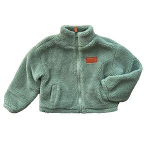 Little Bipsy Green Fleece Sherpa Jacket Sz: 2-3T